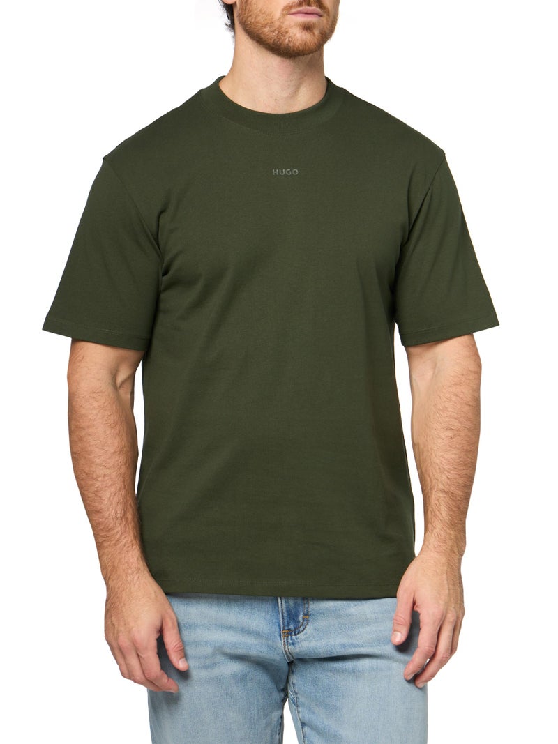 HUGO Small Center Logo Jersey Short Sleeve TShirt Hunter Green S