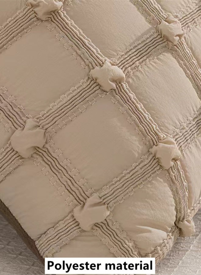 Kutis 4-Piece Home Decorative Pillow Covers Throw Pillow Cover Square Cushion Covers Polyester Beige/Cream 45x45 cm  - Image 4