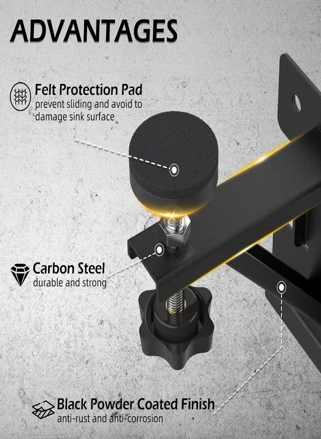 Piclafe Undermount Sink Brackets, Undermount Sink Support, Sink Repair Kit for Narrow Cabinet, Triangular Structure, Strong Support for Fallen Sink, 4pcs(Patent) - Image 3