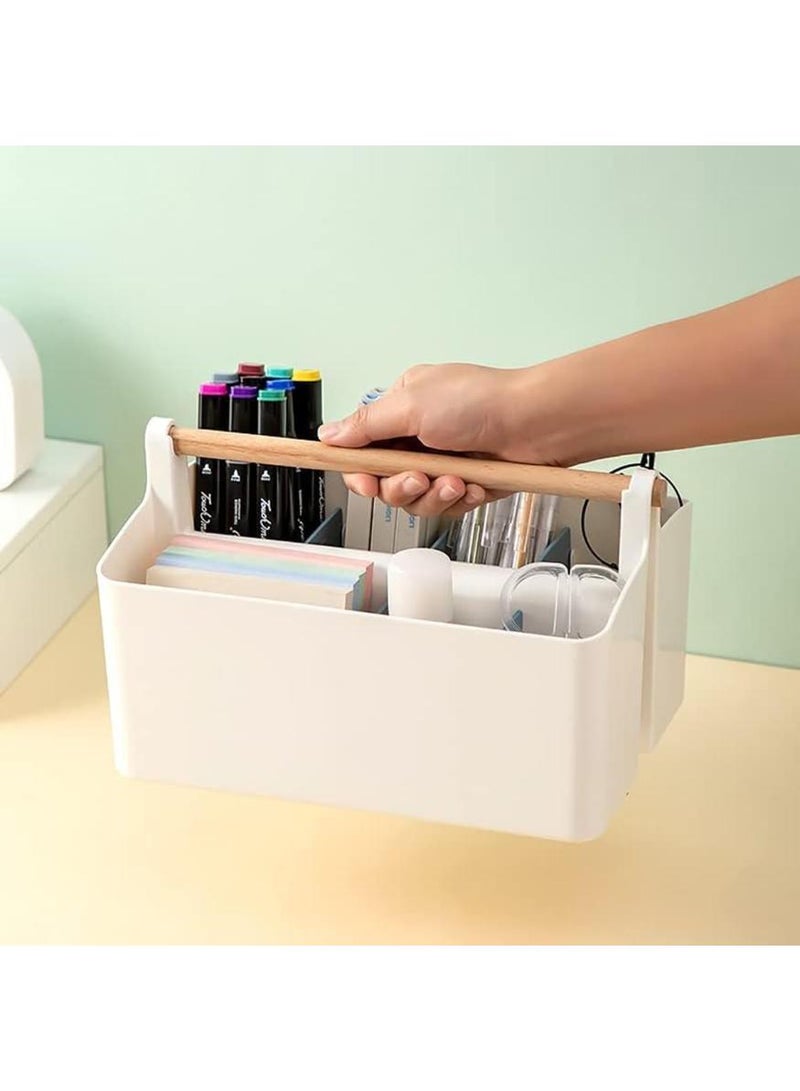  طائرة ورقية منظم سطح المكتب، منظم متعدد الأغراض، منظم متعدد الأغراض، مقسم للأعمال اليدوية، منظم محمول للأعمال اليدوية، منظم أقلام رصاص بلاستيكية لحامل أقلام رصاص بلاستيكية لمستلزمات المكياج والفنون، والخياطة، وأقلام الرصاص الملونة (أزرق) - Image 4