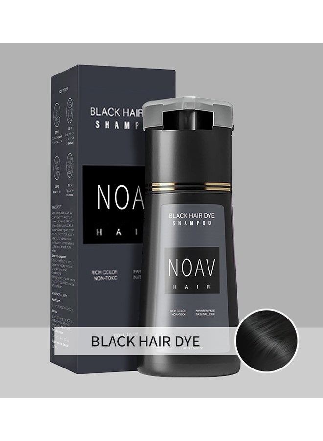 NOVA Black Hair Dye Shampoo, Nova Hair Instant Dye Shampoo, Nova Black Hair Dye Shampoo 3 in 1, Herbal Hair Color Shampoo For Gray Hair Coverage, For Men & Women (Black) - Image 2