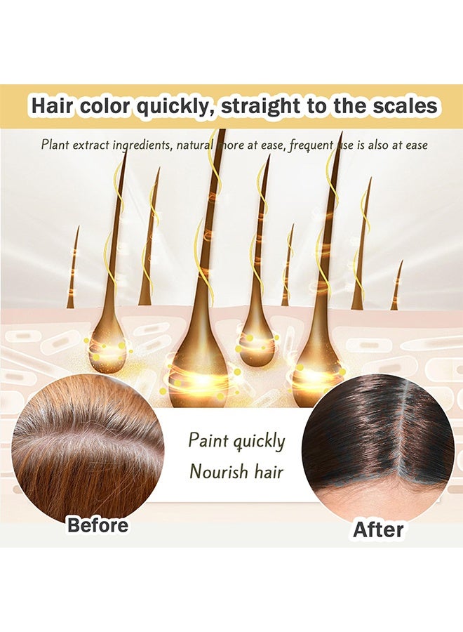 NOVA Black Hair Dye Shampoo, Nova Hair Instant Dye Shampoo, Nova Black Hair Dye Shampoo 3 in 1, Herbal Hair Color Shampoo For Gray Hair Coverage, For Men & Women (Black) - Image 5