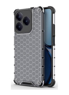 Generic For Realme C63 Shockproof HoneyComb Back Cover , Defender Corners and Semi Transparent Back Compatible With Realme C63 (6.75'') (Semi-Transparent)  - Image 1