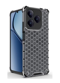 Generic For Realme C63 Shockproof HoneyComb Back Cover , Defender Corners and Semi Transparent Back Compatible With Realme C63 (6.75'') (Semi-Transparent)  - Image 2