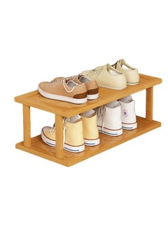 GRACIOUS MART Wooden Shoe Rack Shoe Storage Organizer Shelf Closet Bamboo in Different Multipurpose Storage Shelves and Display Organizer with Utility for entryway Hallway 47 CM 2 Floor