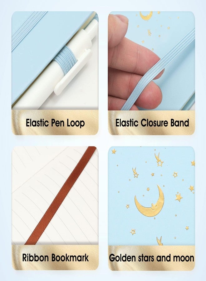 CAGIE Lined Journal Notebook for Work, 196 Pages, Medium 5.7" x 8.3", Hardcover Notebook Journal with Pen Loop, (Sky Blue Ruled) - Image 3