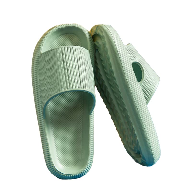 Non-Slip Thick Cloud Slides for Women and Men, Fast-Dry Pillow Slippers for Shower Home Spa Beach - Image 1