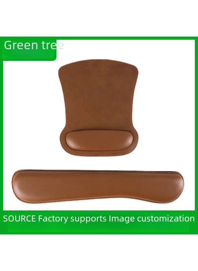 Source Wrist Pad Mouse Pad Keyboard Hand Rest Wrist Pad Laptop Wrist Rest Wrist Pad Mouse Pad Hand Pad Thick-Pattern:Wrist Mouse Pad "PU Brown Square]
