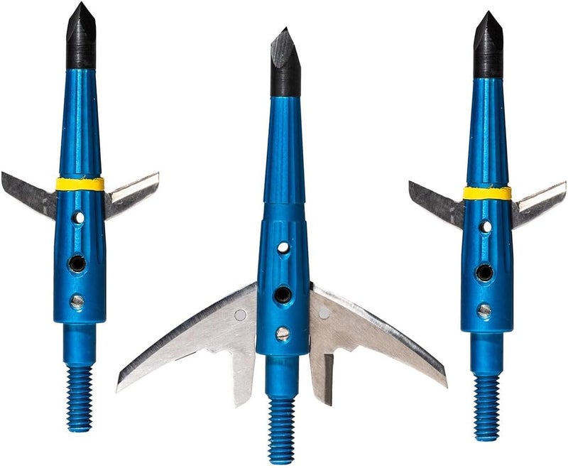 Swhacker Store Levi Morgan Series 2-Blade Broadheads, 100 Grain, 2.0″ Cut, 4-Pack | Speed-Friendly, Accurate Hunting Broadheads - Image 1