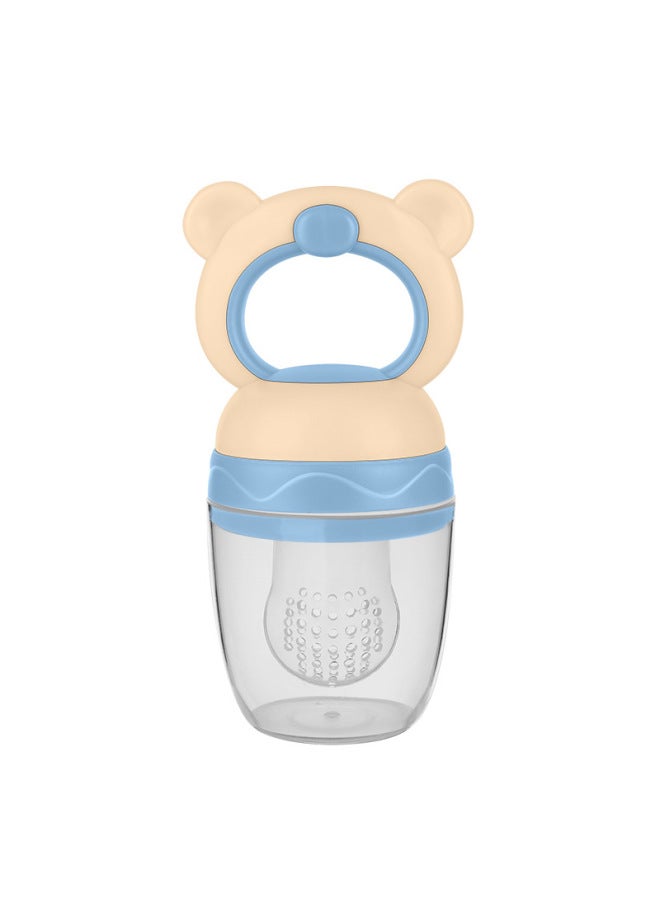 English Card-mounted Baby Bite Fruit And Vegetable Kidsren's Food-grade Mesh Bag Silicone Pacifier Bear-shaped Baby Water