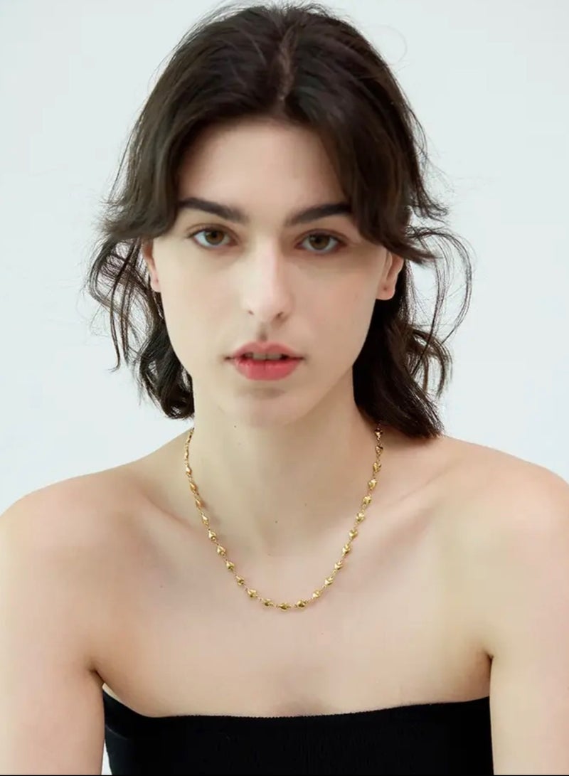 Casual collection Elegant & High Quality Stainless Steel Gold Plated Necklace For Women - Image 5