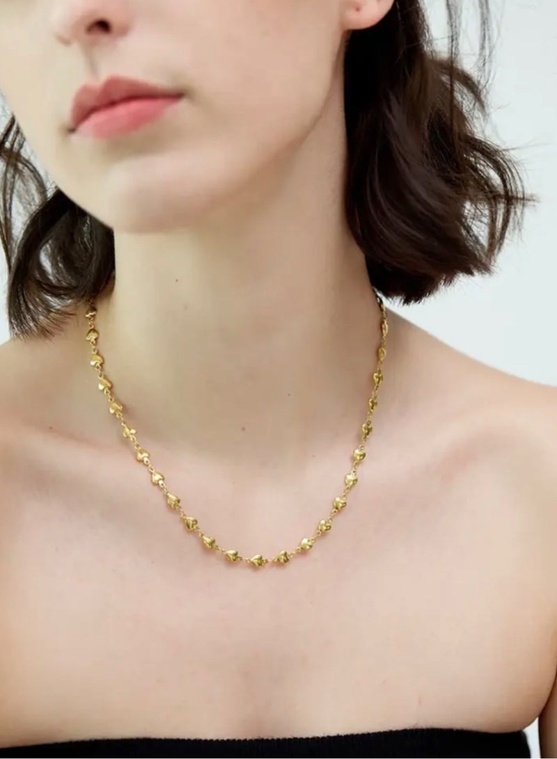 Casual collection Elegant & High Quality Stainless Steel Gold Plated Necklace For Women - Image 4