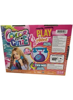 Ja-Ru JA-RU Play Phone by Color Me Cutie for Kids, 6 Sound Telephone Toy  - Image 2