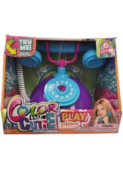 Ja-Ru JA-RU Play Phone by Color Me Cutie for Kids, 6 Sound Telephone Toy  - Image 3