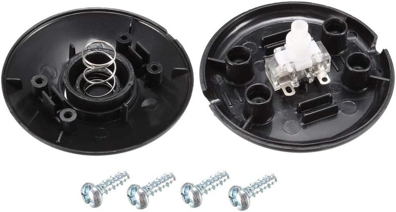 uxcell مفتاح دواسة القدم بالضغط مع قفل داخلي، 250 فولت 2 أمبير / 125 فولت 3 أمبير، مفتاح تحكم ضوء مصباح دائري باللون الأسود - Image 3