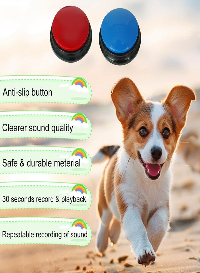 Gelabur Set of 2 Dog Buttons for Communication, Voice Recordable Buttons for Classroom, Dog Training Talking Buttons Starter Set, Pet Easy Speaking Buttons Tools - Image 3