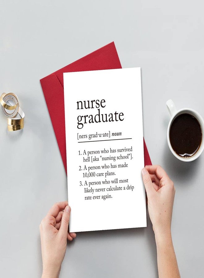 Ogeby Nurse Graduate Definition Card Gifts, Funny RN Graduation Greeting Card, Nursing Graduation Gifts for Women - Image 3