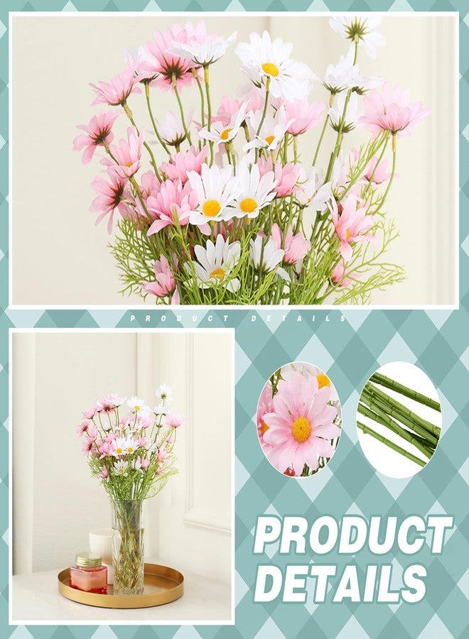 Maysing 12 Bundles Daisy Artificial Flowers Small Colorful Daisy Flowers Bouquet with Stems Fake Daisies Floral for Table Vase Centerpiece Floral Arrangements Wedding Decoration (Pastel) - Image 3