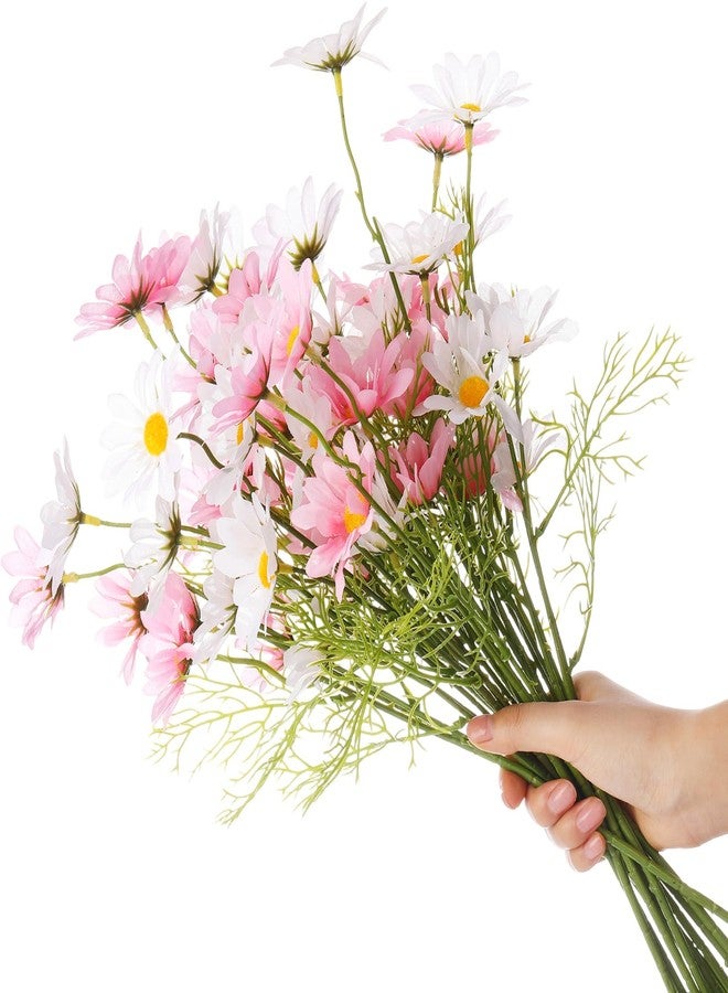 Maysing 12 Bundles Daisy Artificial Flowers Small Colorful Daisy Flowers Bouquet with Stems Fake Daisies Floral for Table Vase Centerpiece Floral Arrangements Wedding Decoration (Pastel) - Image 5
