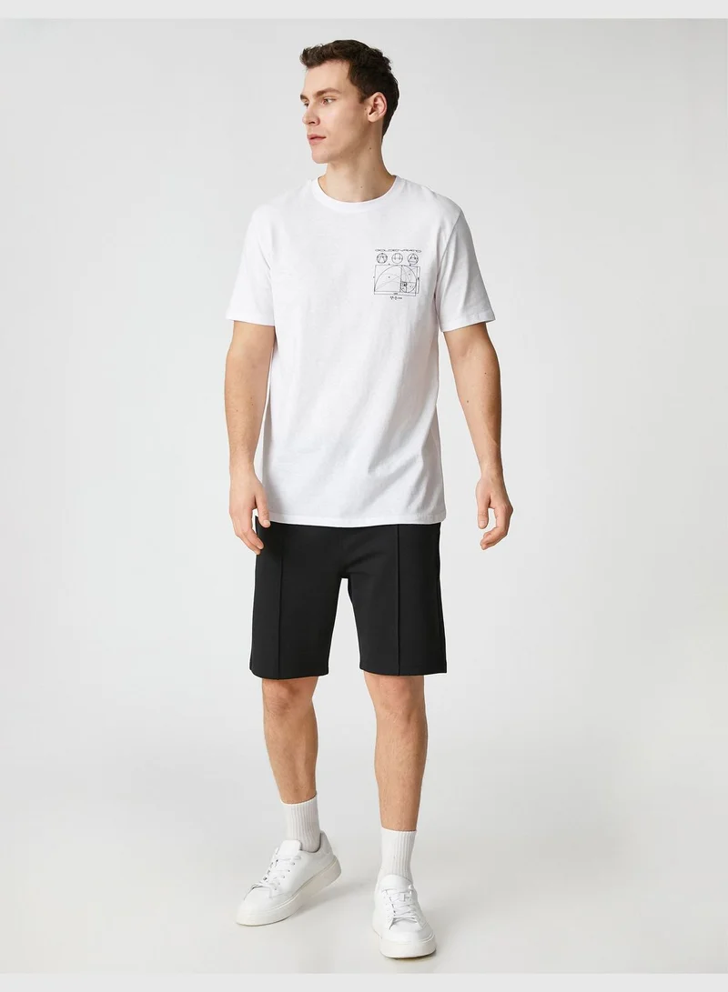 KOTON Basic Shorts Slim Fit Seam Detailed Pocket Drawstring