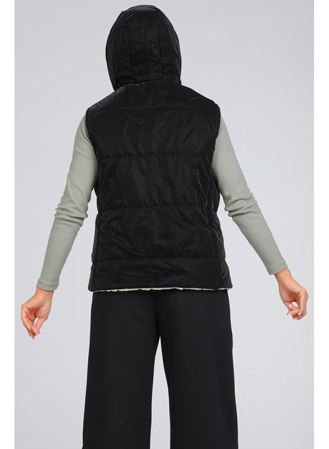 Marco Bergamo Women's vest double face beige and black - Image 4