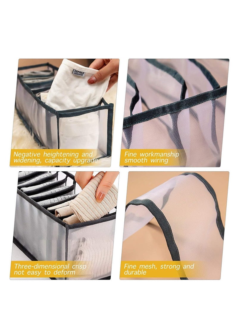 TYCOM Foldable Storage Boxes Bra Underwear Closet Organizer Foldable Container Case Drawer Divider for Necktie Bra Sock Underwear Organizer Home Closet Organizer Boxes Storage (3PCS Black) - Image 3