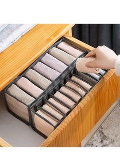 TYCOM Foldable Storage Boxes Bra Underwear Closet Organizer Foldable Container Case Drawer Divider for Necktie Bra Sock Underwear Organizer Home Closet Organizer Boxes Storage (3PCS Black)  - Image 4