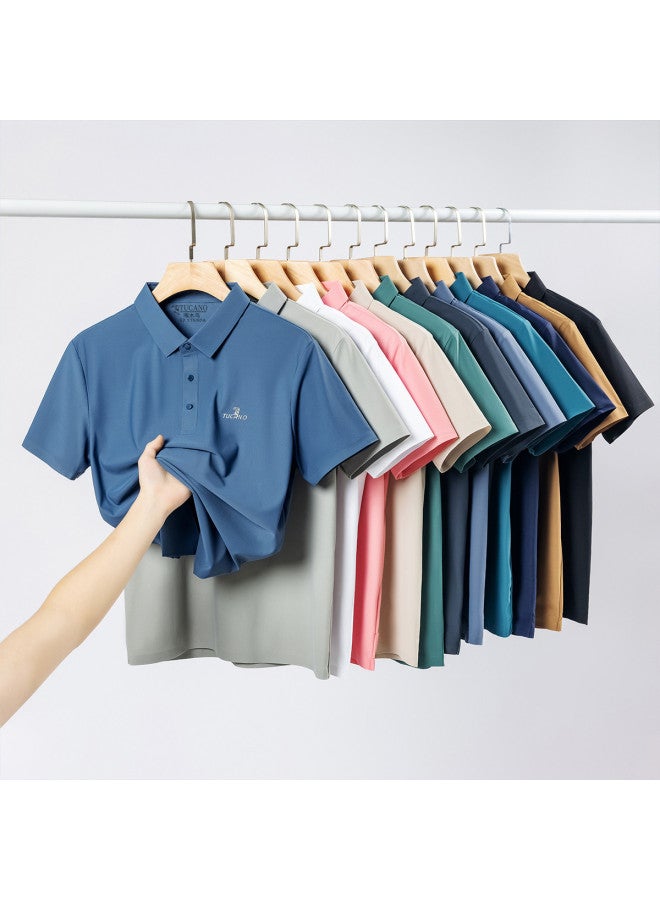Tucano men's Summer Casual Short-sleeve Polo Shirt - Breathable, Loose Fit, Versatile & Comfortable - Image 5