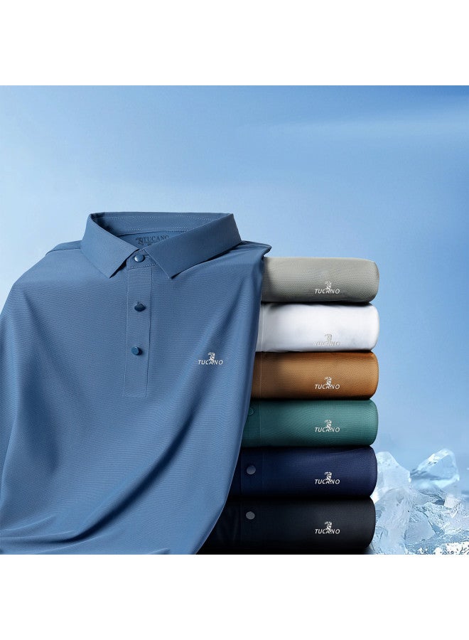 Tucano men's Summer Casual Short-sleeve Polo Shirt - Breathable, Loose Fit, Versatile & Comfortable - Image 4