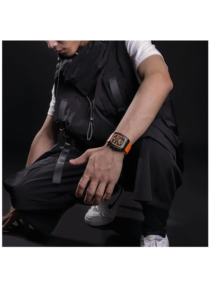 NAVIFORCE Waterproof Chronograph Sport Watch for Men, with Auto Date Quartz Wrist Watch, Colorful Silicone Band NF8025 - Image 5