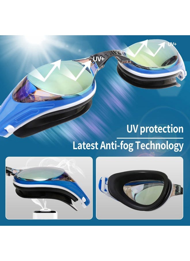 Wave Nearsighted Swim Goggles, Shortsighted Optical Swimming Goggles No Leaking Anti Fog UV Protection for Adult Men Women Youth  - Image 4