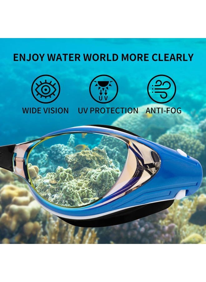 Wave Nearsighted Swim Goggles, Shortsighted Optical Swimming Goggles No Leaking Anti Fog UV Protection for Adult Men Women Youth  - Image 3