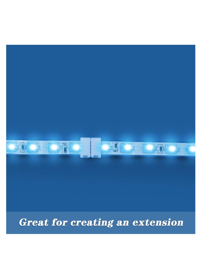 30 Pcs RGB LED Strip Connector Full Kit, 4 Pin Gapless Solderless Adapter Extension Compatible with SMD 5050 LED Strip, 20 Gapless Connectors, 5 L Connectors and 5 T Connectors(10 mm) - Image 3