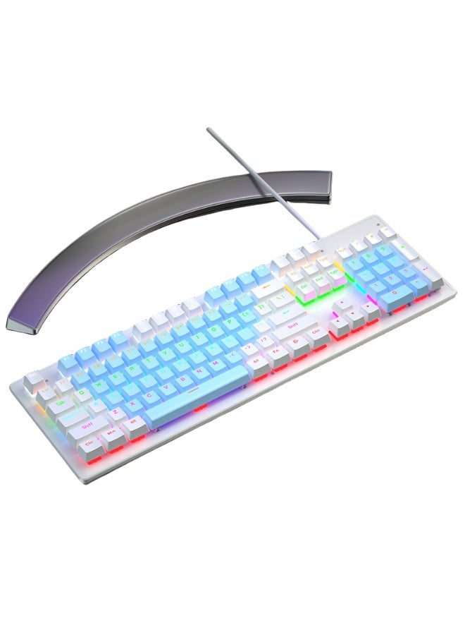 KUYING New Office Wired Mechanical Keyboard With Multiple Lighting Effects 