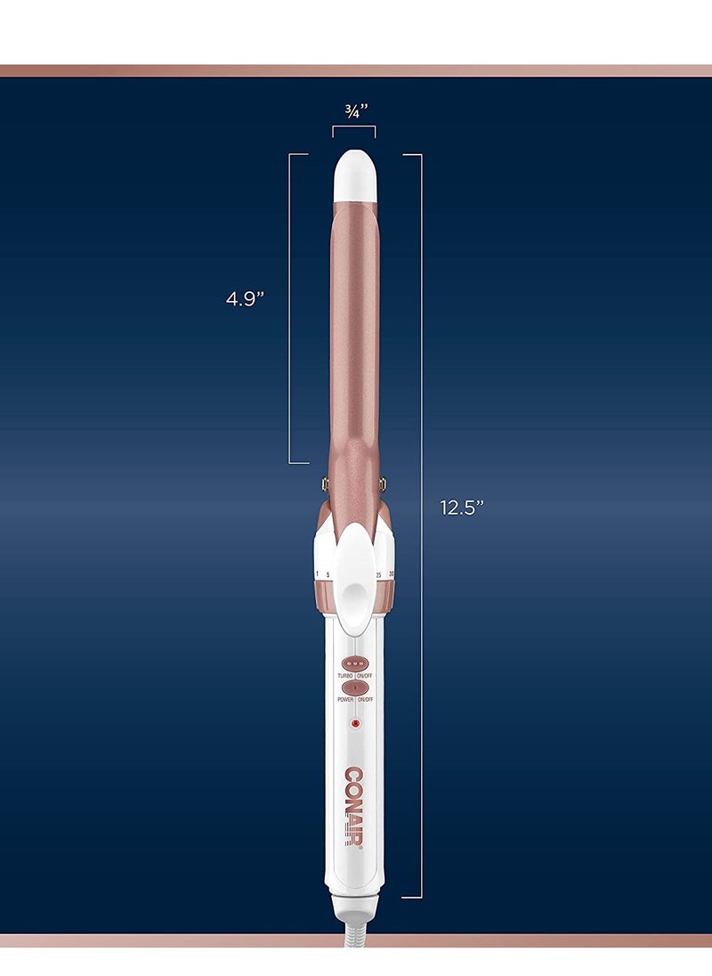 CONAIR مكواة تجعيد كونير مزدوجة من السيراميك مقاس 3/4 بوصة، وأسطوانة مقاس ¾ بوصة تنتج تجعيدات ضيقة - للاستخدام على الشعر القصير إلى المتوسط  - Image 5