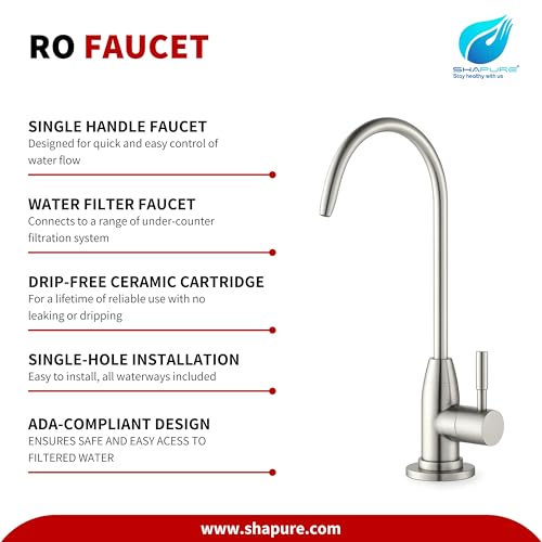 Shapure Premium 304 Grade Steel Faucet for RO Water Purifier | 100% Lead-Free | Enhance Your Water Filtration Experience (Faucet SS304) - Image 4