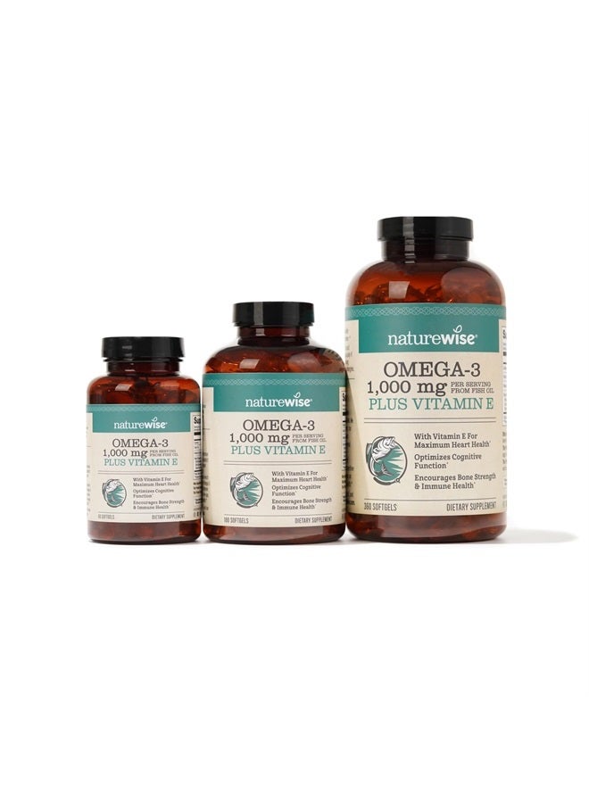 NatureWise High-Potency 1000mg Omega 3 with 600mg EPA, 400mg DHA, & Vitamin E - Supplement for Heart, Brain, Eye, Joint, Bone & Immune Support for Men & Women, 60ct - 30 Day Supply - Image 4