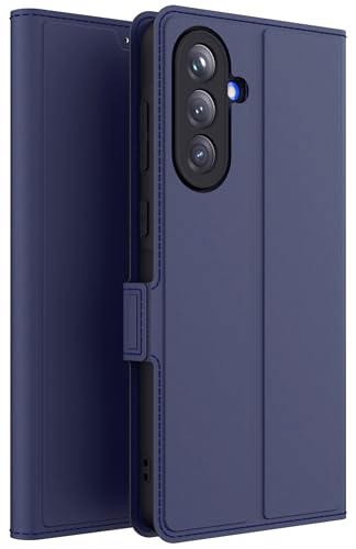 Kapa Noble Slim Magnetic Leather Flip Case Cover for Samsung Galaxy A56 | Card Holder Stand Flip Wallet Case (Blue) - Image 1