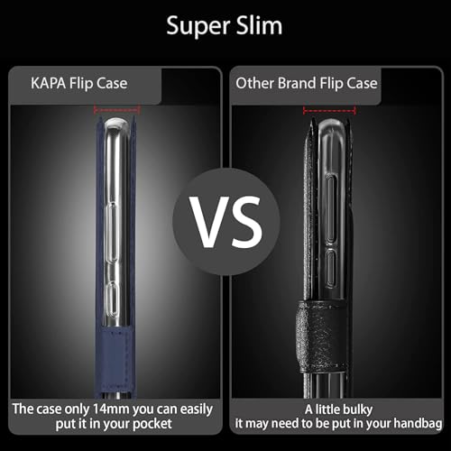 Kapa Noble Slim Magnetic Leather Flip Case Cover for Samsung Galaxy A56 | Card Holder Stand Flip Wallet Case (Blue) - Image 5