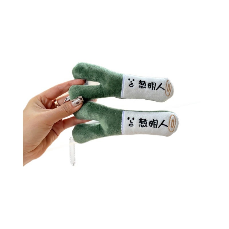 Creative Cartoon Green Onion Plush Doll Pendant - Image 5