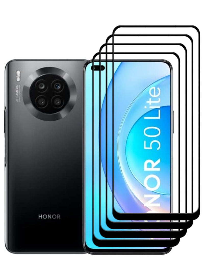 ACLIX 4 Pieces Antistatic ESD Dustproof Premium Quality High Definition Tempered Glass Screen Protector Designed For Honor 50 Lite - Image 1