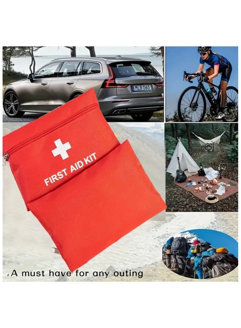 Portable First Aid Kit Pouch, 13 Pieces, Lightweight Small Emergency Medical Pouch for Home, Outdoors, Travel, Car, Camping, Hiking - Image 4
