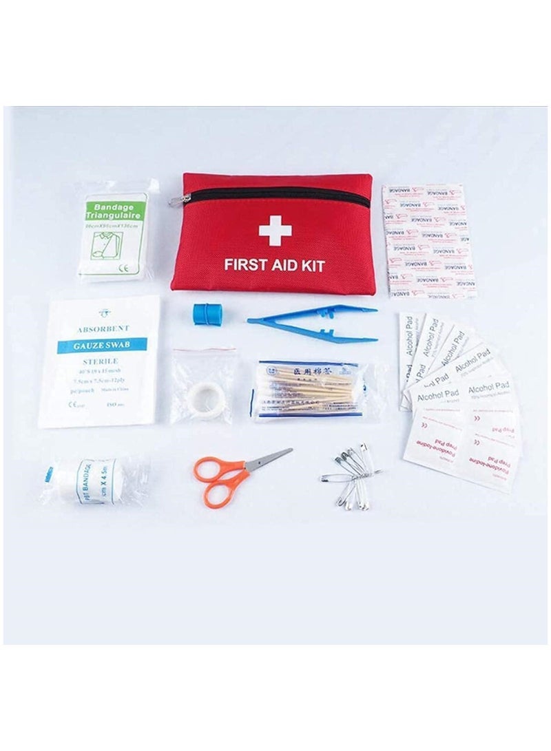 Portable First Aid Kit Pouch, 13 Pieces, Lightweight Small Emergency Medical Pouch for Home, Outdoors, Travel, Car, Camping, Hiking - Image 2