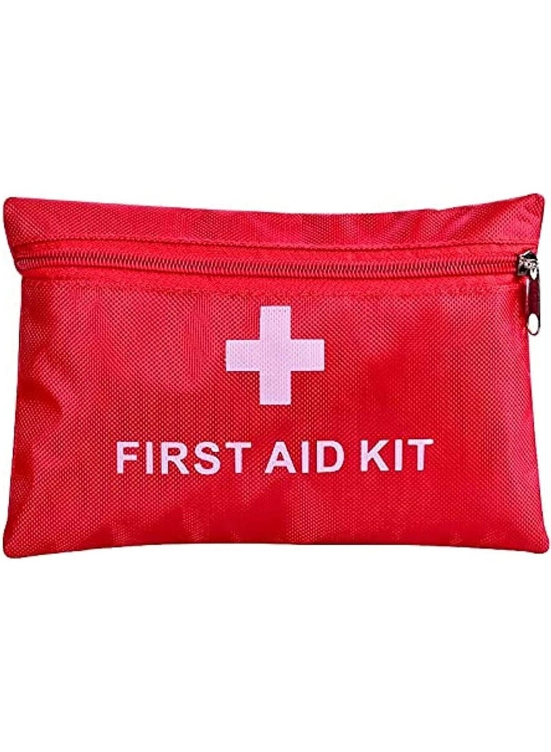 Portable First Aid Kit Pouch, 13 Pieces, Lightweight Small Emergency Medical Pouch for Home, Outdoors, Travel, Car, Camping, Hiking - Image 1