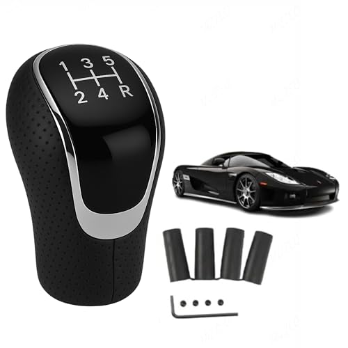 Medirich Lifesciences Sukichi ® Car Gear Knob Stylish | Universal Car Gear Shift Knob | Manual Transmission Gear Shifter | Car Interior Accessories | Anti Slip Gear Lever Knob | (Five Speed Dotted, Black) - Image 1