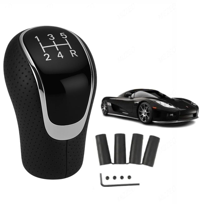 Medirich Lifesciences Sukichi ® Car Gear Knob Stylish | Universal Car Gear Shift Knob | Manual Transmission Gear Shifter | Car Interior Accessories | Anti Slip Gear Lever Knob | (Five Speed Dotted, Black) - Image 5