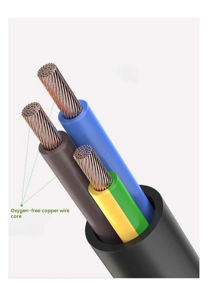 ماركة غير محددة - سلك طاقة بريطاني بطول 4.92 قدم مع مصهر 18AWG 13A/250V لأجهزة الكمبيوتر والشاشات والماسحات الضوئية والطابعات، قابس G ثلاثي السنون من المملكة المتحدة، أسود - Image 1