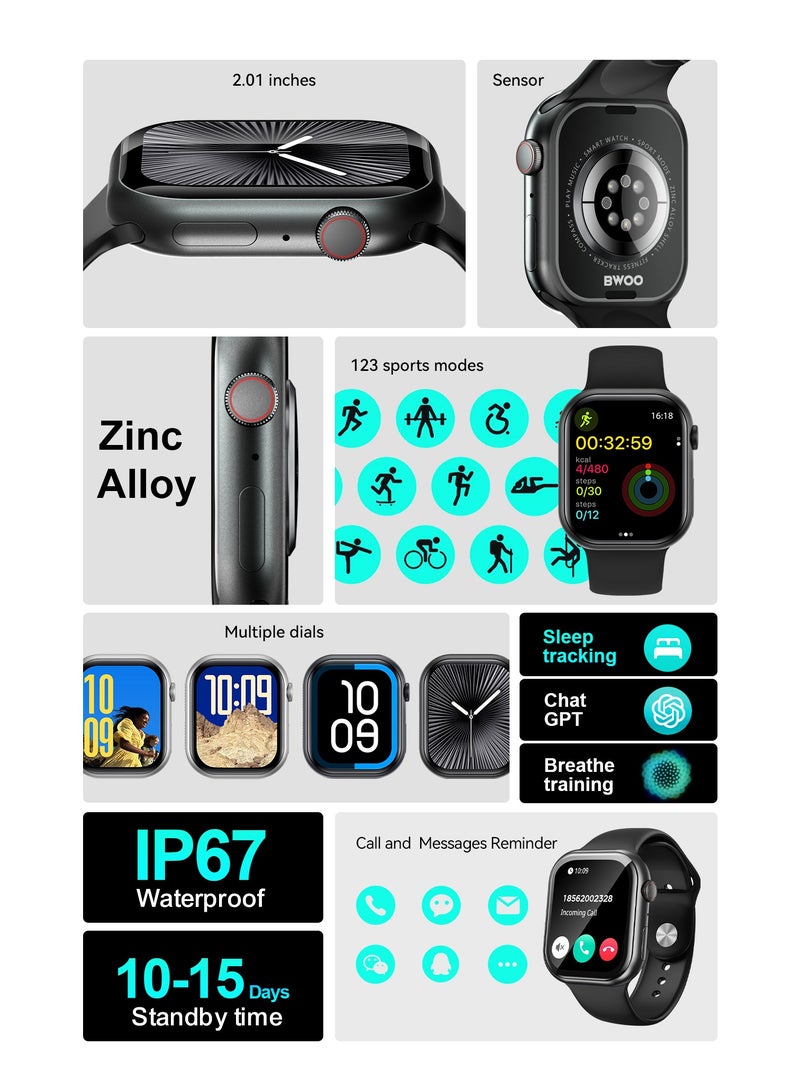 Bwoo Wa06 Smart Watch Silver - Image 3