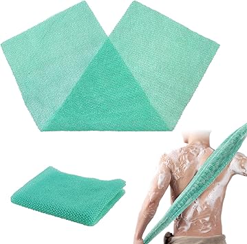 DBOO African Net Long Bath Net Sponge Exfoliating Shower Body Scrubber Back Scrubber Skin Smoother for Daily Use or Stocking StufferGreen - Image 1