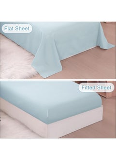 Wowelife Wowelife Toddler Comforter for Girls Blue Toddler Bedding Set 4 Pieces Double Ruffles Comforter Sets  - Image 4